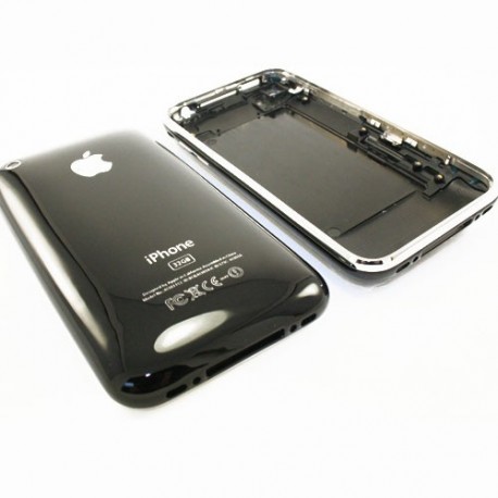 Coque arrière de remplacement iPhone 3GS blanc avec contour chromé bezel
